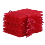 10er-Set Organza-Säckchen – Bordeaux, 9 x 12 cm