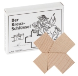 Mini-Holzpuzzle Der Kreuz-Schlüssel