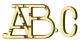 Mini-Huzzle-Cast-Puzzle - ABC - gold *