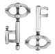 Mini-Huzzle-Cast-Puzzle - Key II - silber **