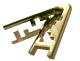 Mini-Huzzle-Cast-Puzzle - Keyhole - gold ****