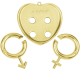 Mini-Huzzle-Cast-Puzzle - Amour - gold *****
