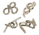Metall-Knobelspiele Quadruplets – 4er-Set