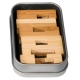 IQ-Test Bambus-Knobelspiel – Block in Metalldose ***