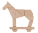 Mini-Holzpuzzle Der trojanische Esel