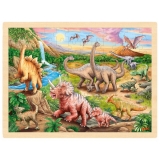 Einlegepuzzle Dinosaurier-Wanderung - 96 Teile (ab 3 Jahre)