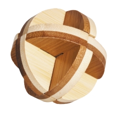 IQ-Test Bambus-Knobelspiel – 3 Scheiben ***