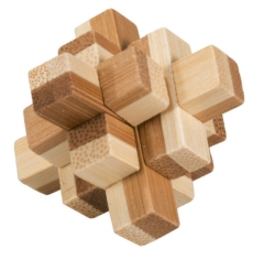 IQ-Test Bambus-Knobelspiel – Block 2 in Metalldose ****