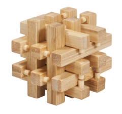 IQ-Test Bambus-Knobelspiel – Verschlossen in Metalldose **