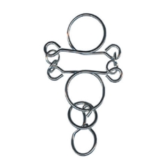 IQ-Test Metall-Knobelspiel – Stab & Ringe in Metalldose ***