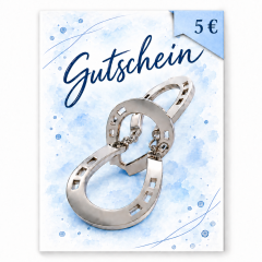 Geschenkgutschein Metall blau – 5 € (PDF-Download)