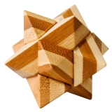 Bambus-Puzzle Stern **  in Metalldose