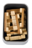 Bambus-Puzzle Doppelblock ***  in Metalldose
