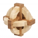 Bambus-Puzzle Doppelte Scheibe ***  in Metalldose