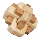 Bambus-Puzzle Mix Knoten *****  in Metalldose