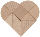 Mini-Holzpuzzle (englisch) Brokenhearted