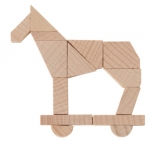 Mini-Holzpuzzle  Der trojanische Esel