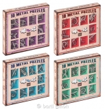 40x Metall-Knobelspiele - Metall-Puzzles in 4 Geschenkkartons