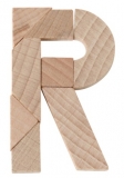 Mini-Holzpuzzle Das zerbrochene R